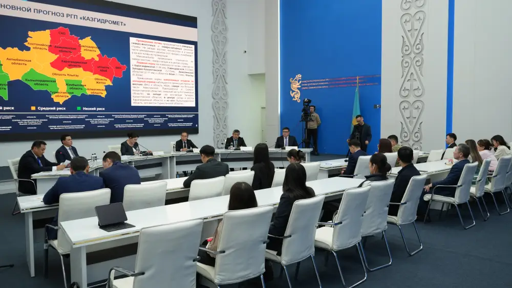 Круглый стол в Службе центральных коммуникаций при Президенте РК по подготовке к паводкам (3)