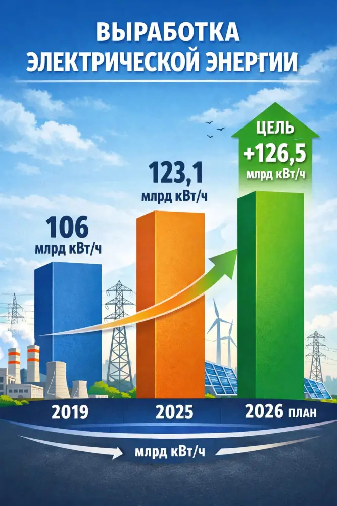 Казахстан: Увеличение производства электроэнергии от 106 до 126 млрд кВт/ч в контексте энергетической независимости {city2}