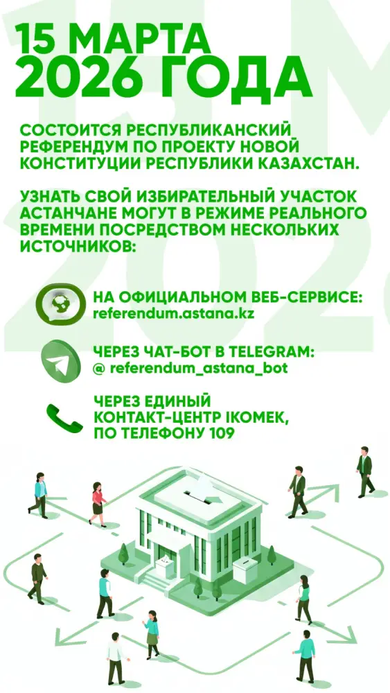 Как найти избирательный участок в Астане на референдуме 2026 {city2}