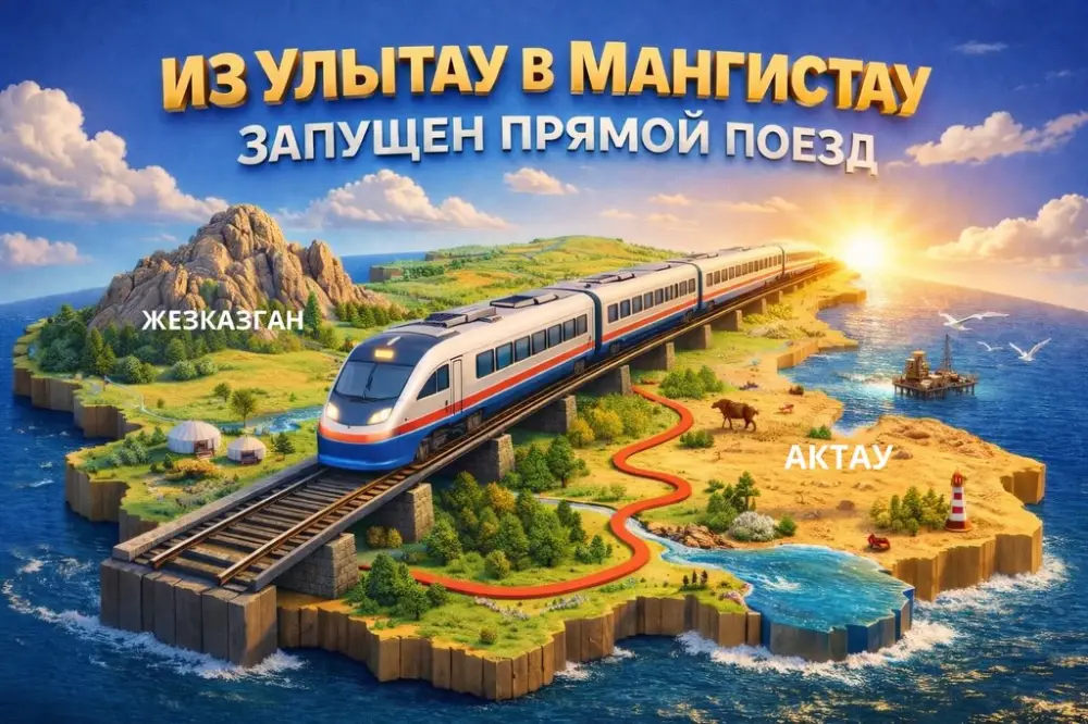 Новый прямой поезд между Жезказганом и Мангистауом: перспективы для туризма и транспортных связей {city2}