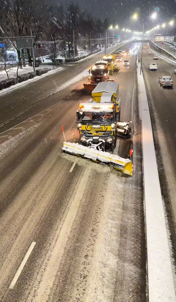 В Алматы обрушился снегопад: коммунальные службы работают на пределе возможностей {city2}