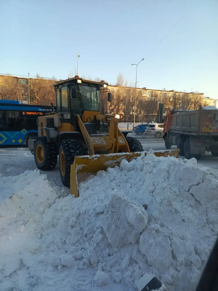 Снегопад в Астане: более 1700 единиц спецтехники задействованы в уборке снега в Астане (6)