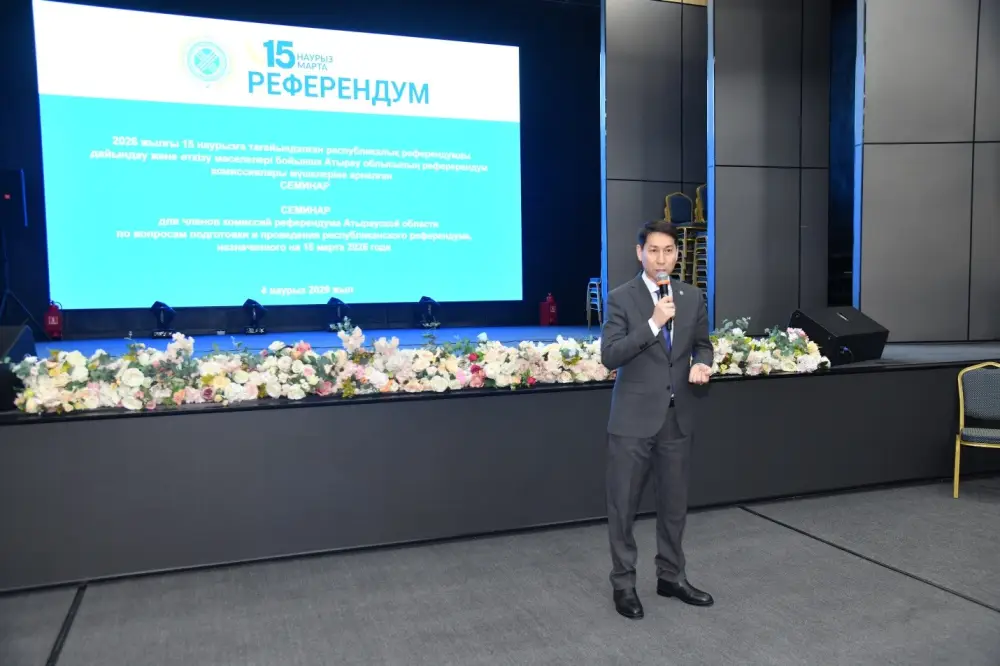 Член Центральной комиссии референдума Республики Казахстан Азамат Мақсотұлы Айманакумов прибыл в Атырау с рабочим визитом (3)