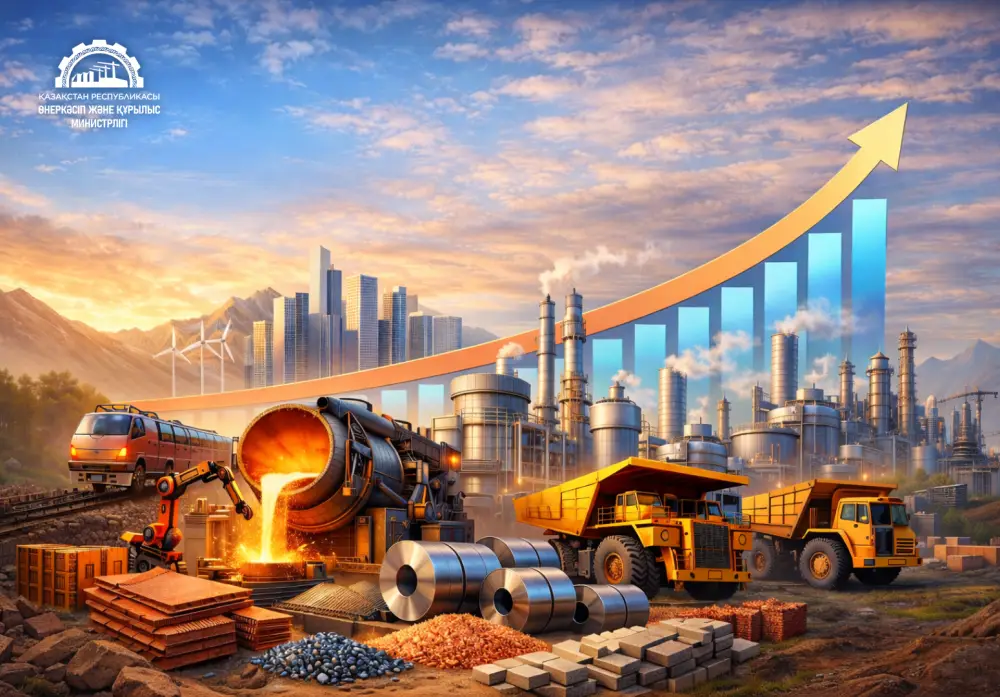 Обрабатывающая промышленность Казахстана растёт, обгоняя горнодобывающий сектор {city2}