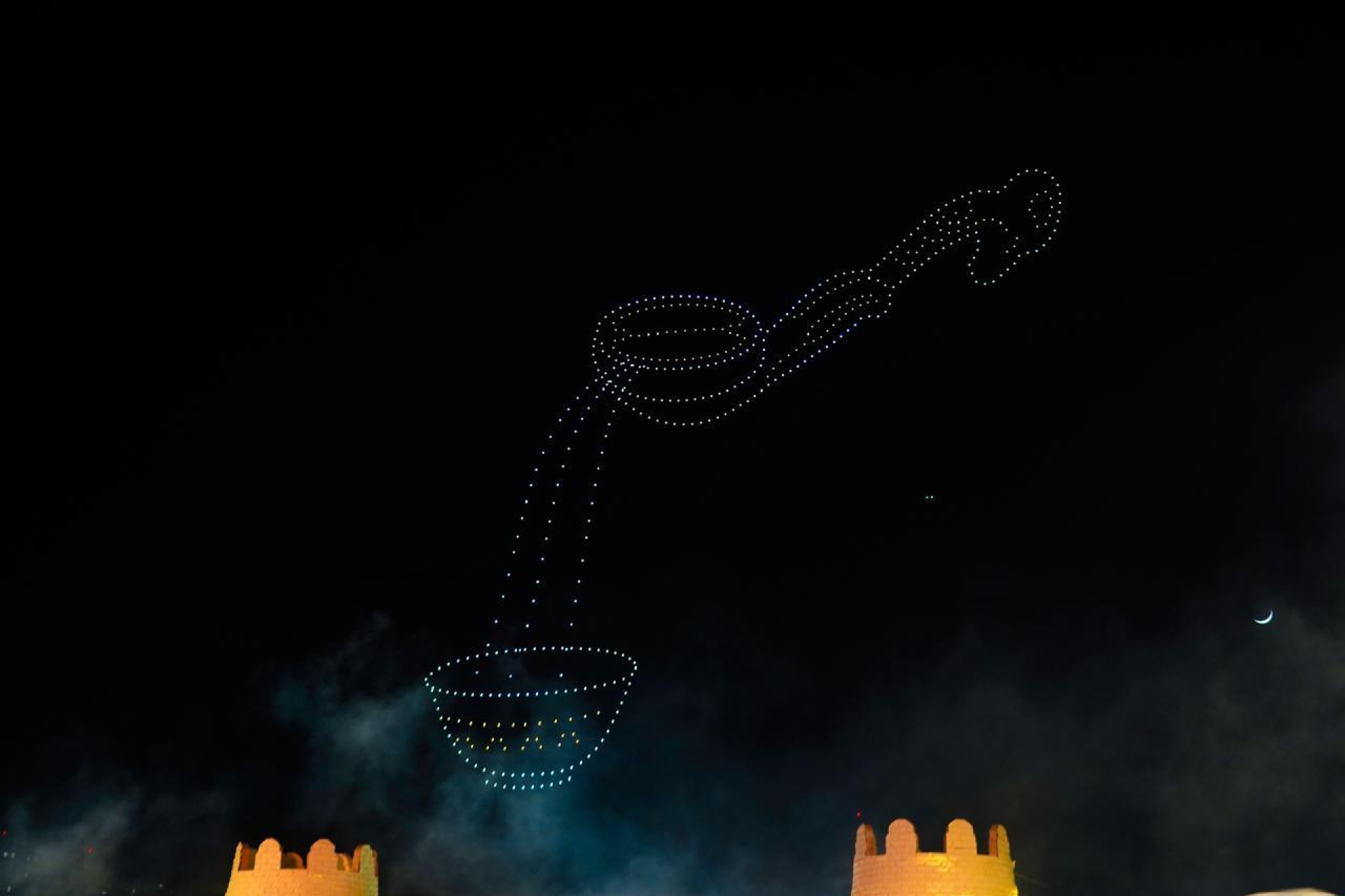 Дрон-шоу в Астане 1