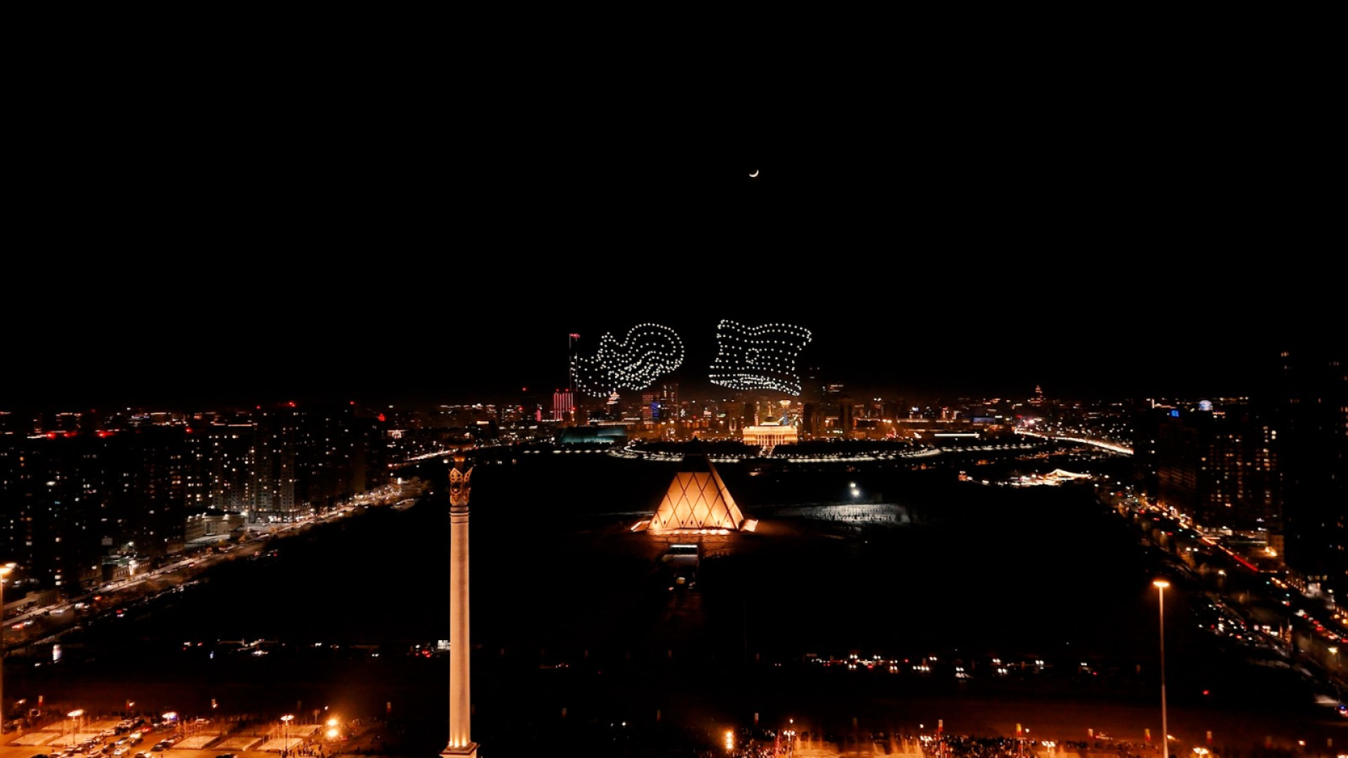 Дрон-шоу в Астане 4