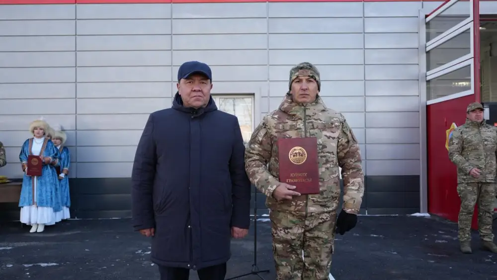 В селе Сарыозек начала работу обновленная пожарная часть (6)