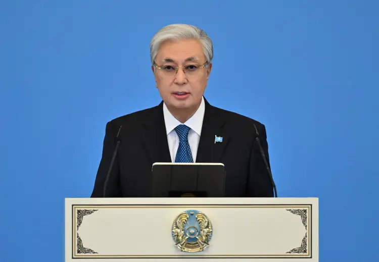 Выступление Главы государства Касым-Жомарта Токаева на торжественном мероприятии, посвящённом принятию Конституции {city2}