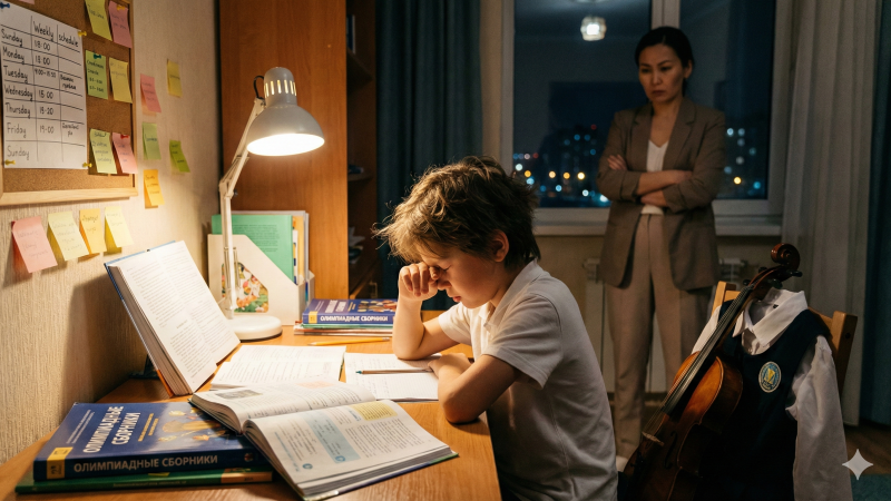 Школьники Казахстана: в клетке успеха — как забота родителей превращается в давление на юные плечи {city2}