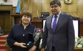 Женщины Министерства финансов РК отмечены государственными наградами в честь 8 Марта