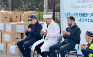 Продуктовые корзины для 200 малообеспеченных семей в Толебийском районе