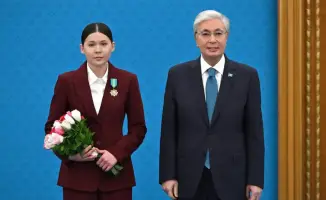 Кристина Шумекова приняла орден «Парасат» после успешного выступления на юниорском чемпионате мира