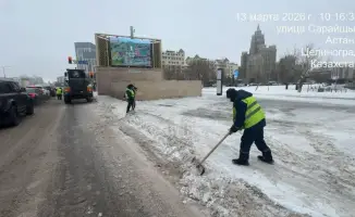Эффективность снегоуборочных работ в Астане: 58 тысяч кубометров снега вывезено за ночь