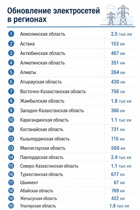Снижение аварийности на электросетях в Казахстане на 13%: последствия для энергетической инфраструктуры {city2}