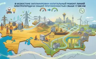 В Казахстане начался капитальный ремонт 17 098 км линий электропередачи и 444 подстанций