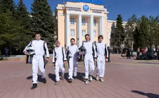 Гоночный болид студентов Костанайского регионального университета для международного соревнования Формула-студент