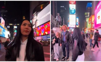 Случайная встреча на Таймс-сквер: Максим Галкин с дочерью попал в кадр видео казахстанской певицы Yenlik
