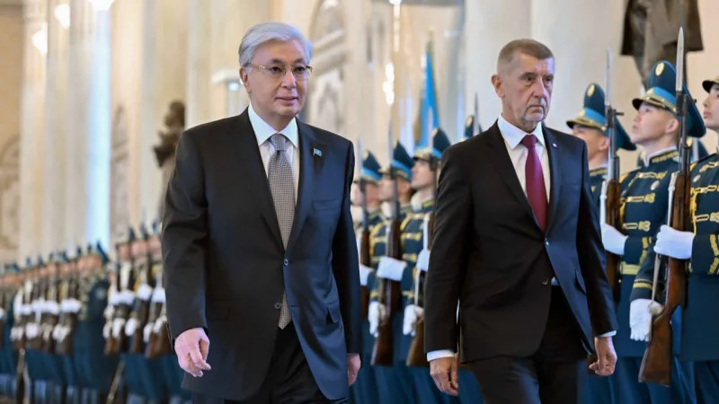Токаев встретил премьер-министра Чехии в Акорде: церемония прошла в официальной обстановке {city2}