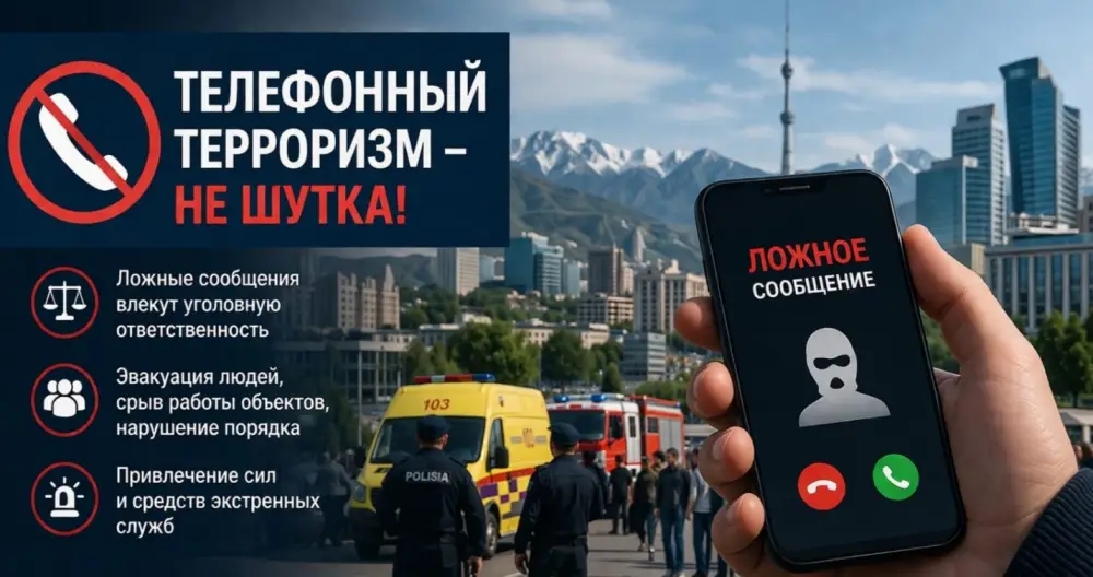 В Алматы стартует информационный проект по борьбе с телефонным терроризмом {city2}