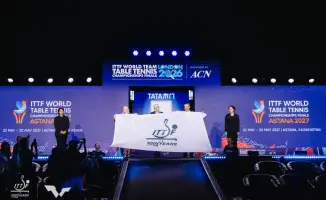 Астана готовится к чемпионату мира по настольному теннису 2027 года: флаг турнира передан Казахстану