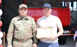 Открытие нового противопожарного поста в Казахстане
