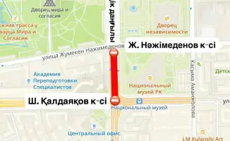 В Астане проспект Тауелсиздик: дороги под ножом, движение в ожидании обновления